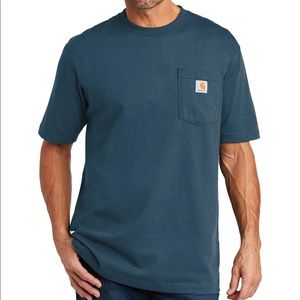 NWT Carhartt Original Fit Short-Sleeve Pocket T-Shirt, Stream Blue, Large